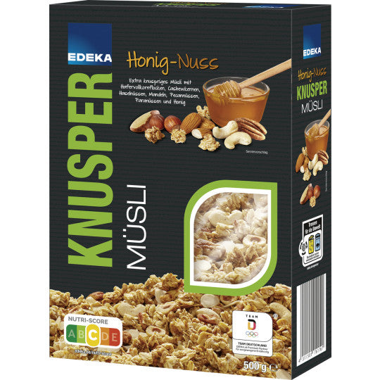 EDEKA Herzstücke Knuspermüsli Honig-Nuss 500g