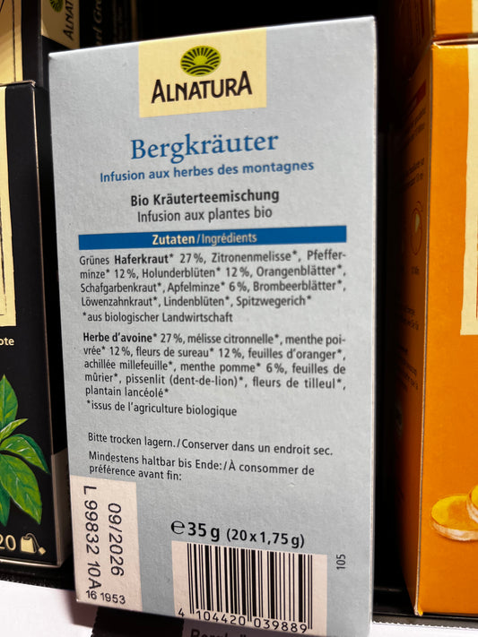 Alnatura Bergkräutertee