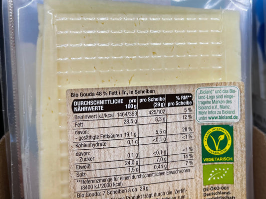 EDEKA Bio Gouda in Scheiben 48% Fett